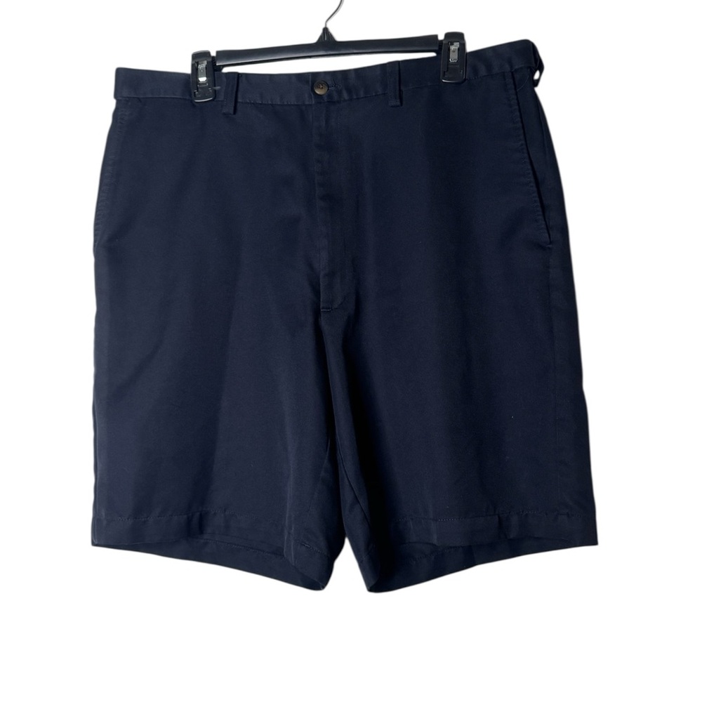 Haggar Navy Flat Front Shorts